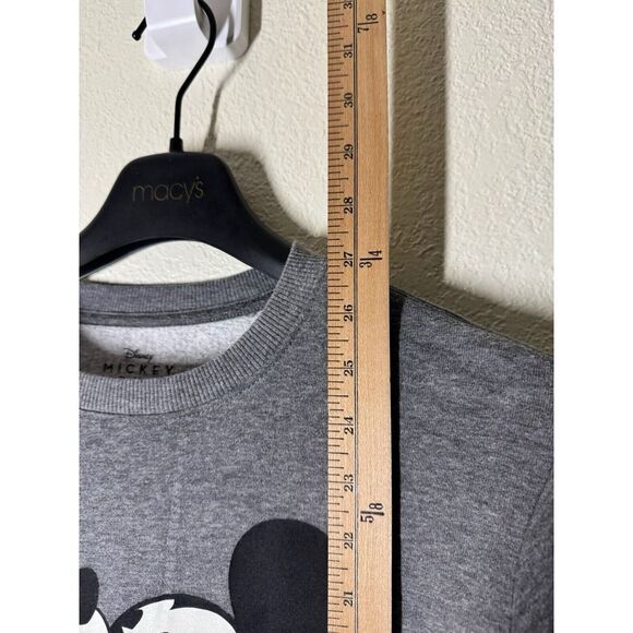 Disney Mickey Mouse Crewneck Sweater Gray Pullover Sz S - Picture 4 of 5